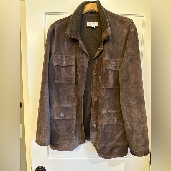 Men’s Calvin Klein Suede Jacket - Picture 1 of 5